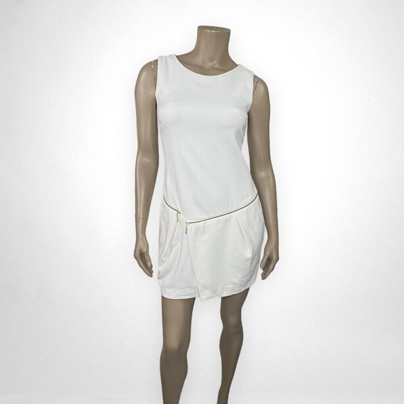 MOHITO Sleeveless White Mini Dress Small - UK 36‎ - Picture 1 of 9